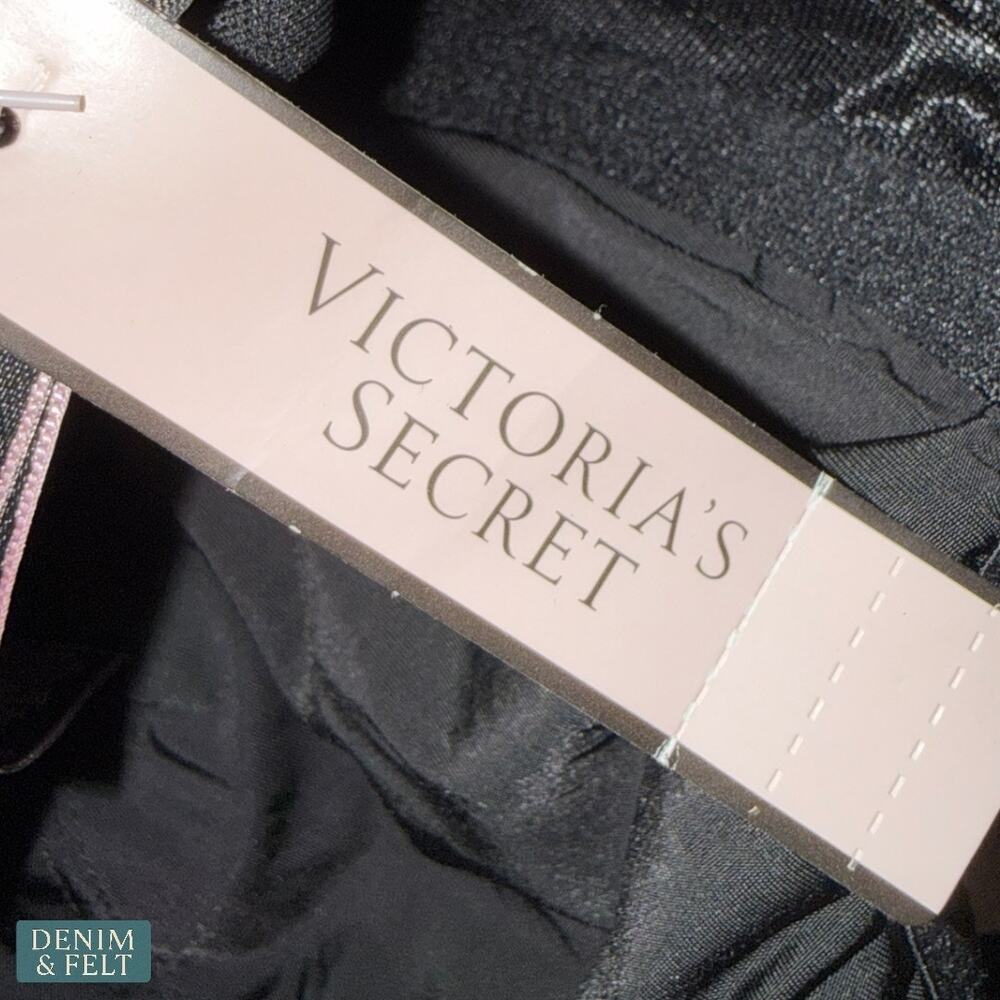 NEW Victoria’s Secret Dream Angels Floral Lace Longline Bra Black 34DD Romantic - Picture 10 of 12